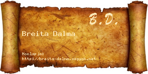 Breita Dalma névjegykártya
